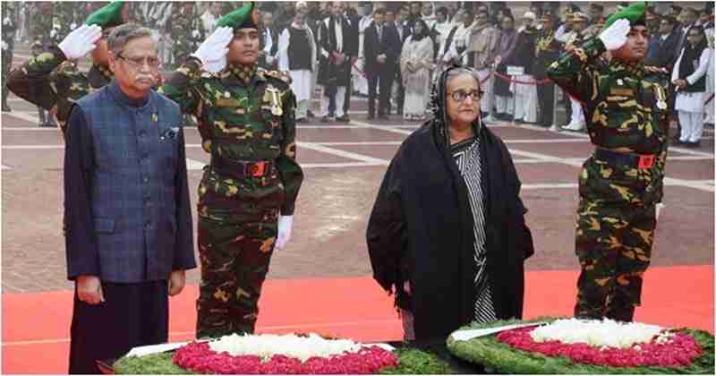 মহান বিজয় দিবসে জাতীয় স্মৃতিসৌধে রাষ্ট্রপতি ও প্রধানমন্ত্রীর শ্রদ্ধা
