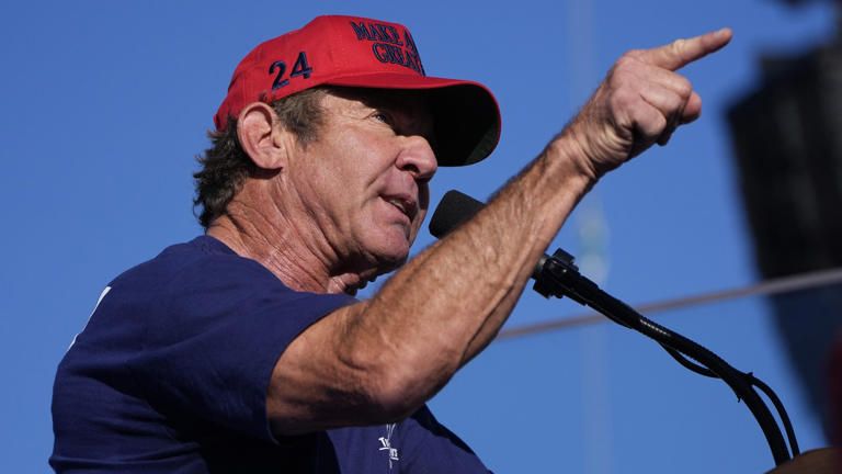 'Reagan' Actor Dennis Quaid Rallies for Trump in Coachella: 'It's Time to Pick a Side'